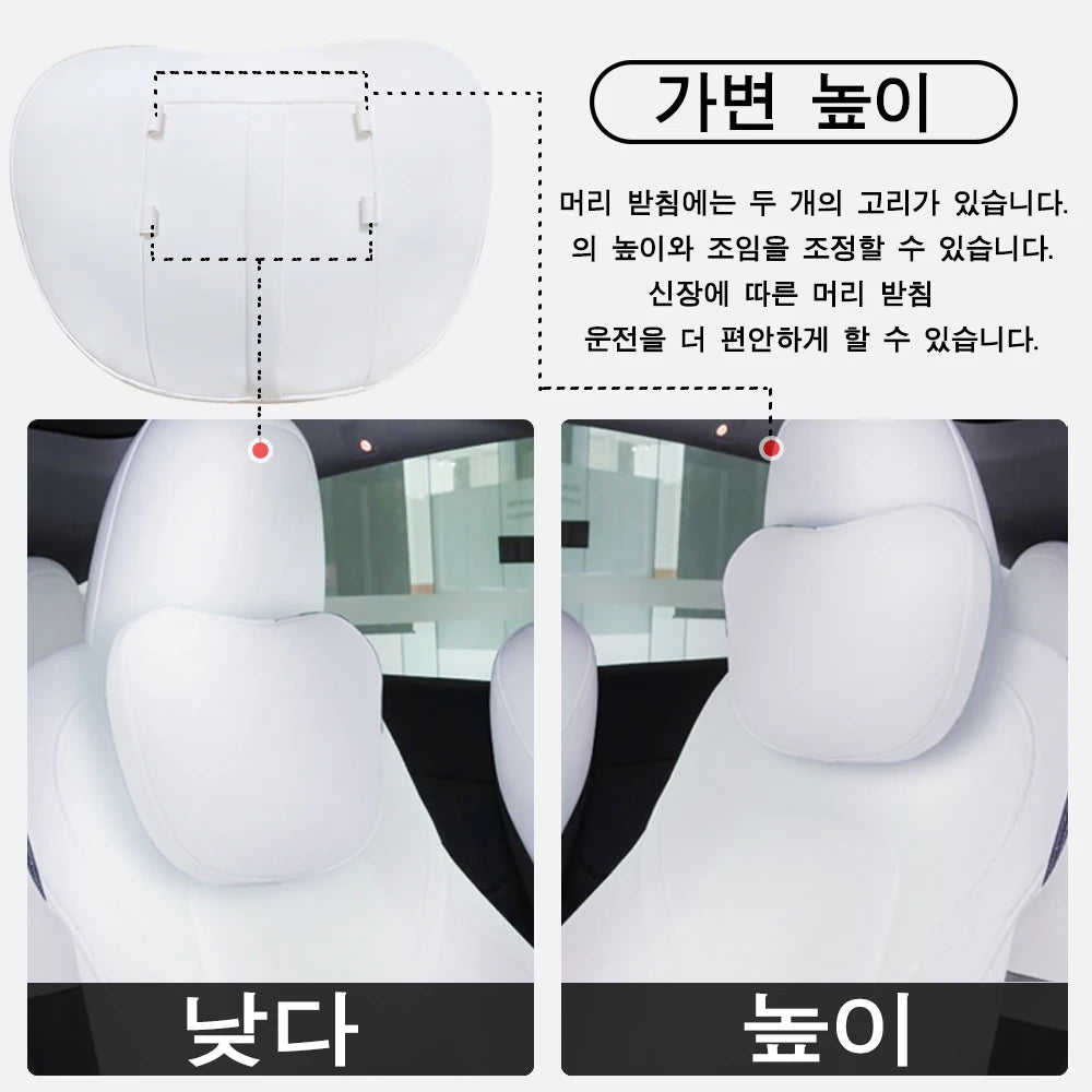 Tesla Neck Pillow – Comfortable Soft Neck Cushion with Premium Nappa Leather and Elastic Strap - ZOOMNSTORE