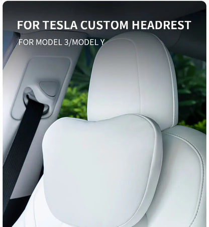 Tesla Neck Pillow – Comfortable Soft Neck Cushion with Premium Nappa Leather and Elastic Strap - ZOOMNSTORE