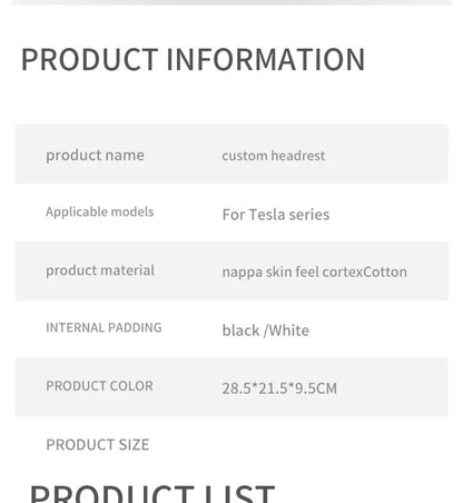 Tesla Neck Pillow – Comfortable Soft Neck Cushion with Premium Nappa Leather and Elastic Strap - ZOOMNSTORE