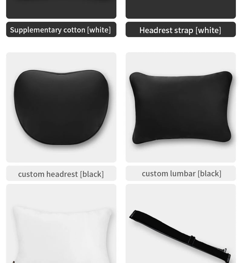 Tesla Neck Pillow – Comfortable Soft Neck Cushion with Premium Nappa Leather and Elastic Strap - ZOOMNSTORE