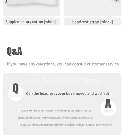 Tesla Neck Pillow – Comfortable Soft Neck Cushion with Premium Nappa Leather and Elastic Strap - ZOOMNSTORE