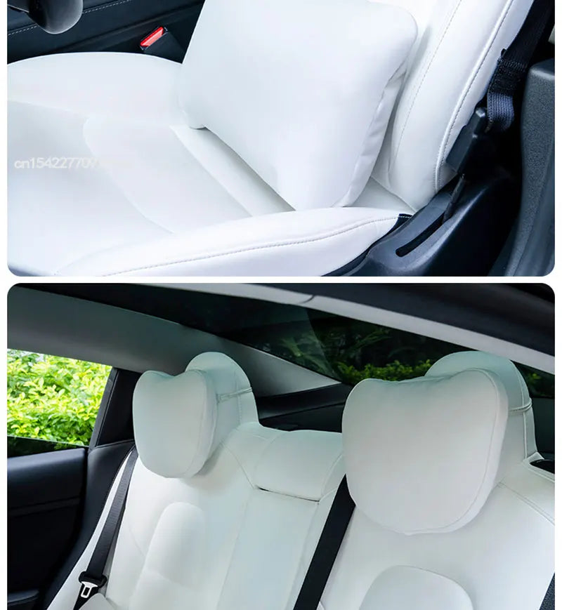 Tesla Neck Pillow – Comfortable Soft Neck Cushion with Premium Nappa Leather and Elastic Strap - ZOOMNSTORE