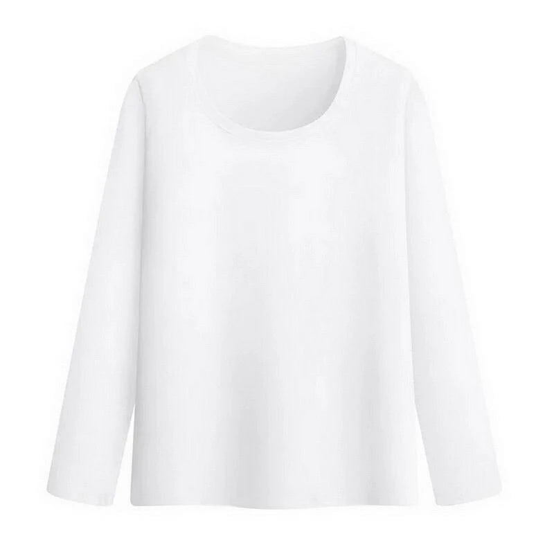 Thermal Crop Top - Women's Long Sleeve Slim Fit Black Velvet Tee With Heating Fiber - ZOOMNSTORE