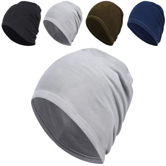 Thermal Fleece Beanie - Winter Skull Cap Windproof Helmet Liner for Running & Cycling - ZOOMNSTORE