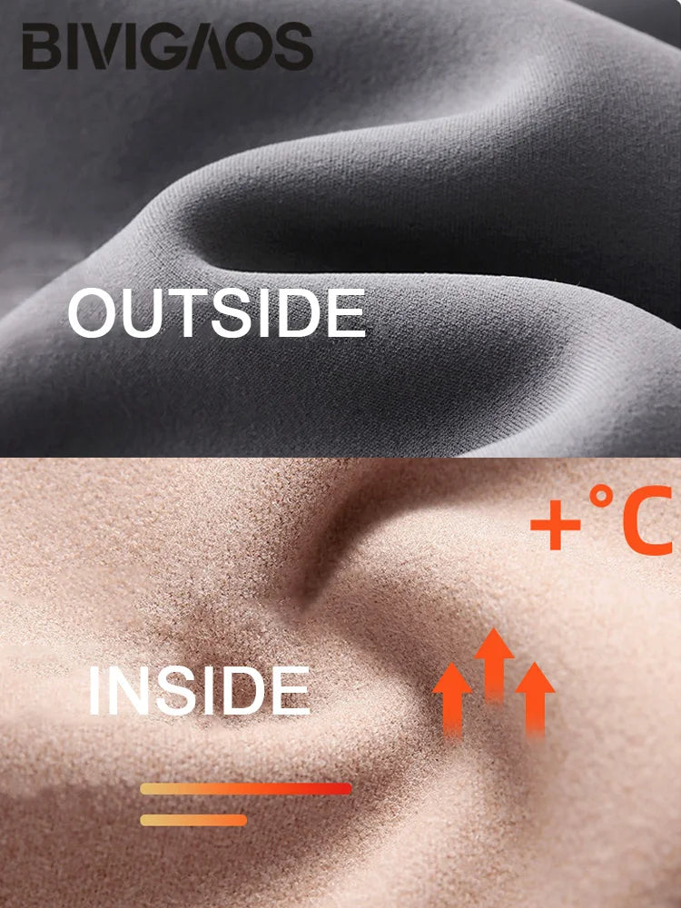 Thermal Fleece Leggings - High Waist Winter Warm Leggings With Rabbit Wool Insulation - ZOOMNSTORE