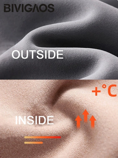 Thermal Fleece Leggings - High Waist Winter Warm Leggings With Rabbit Wool Insulation - ZOOMNSTORE