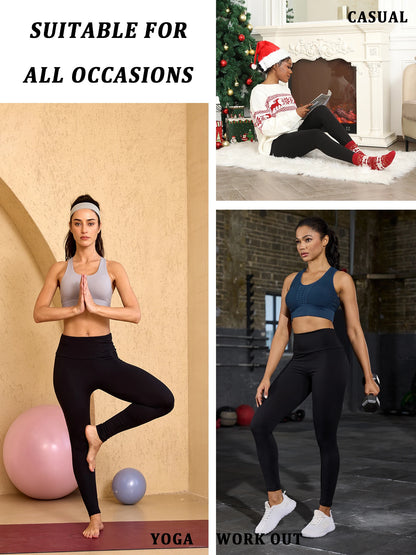 Thermal Fleece Leggings – High Waisted Warm Winter Workout Pants For Women - ZOOMNSTORE