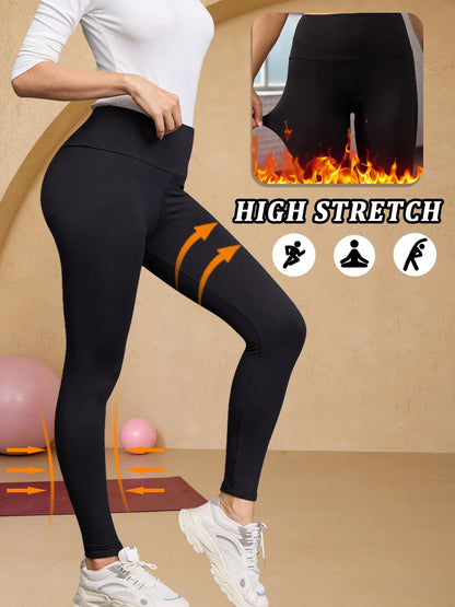 Thermal Fleece Leggings – High Waisted Warm Winter Workout Pants For Women - ZOOMNSTORE
