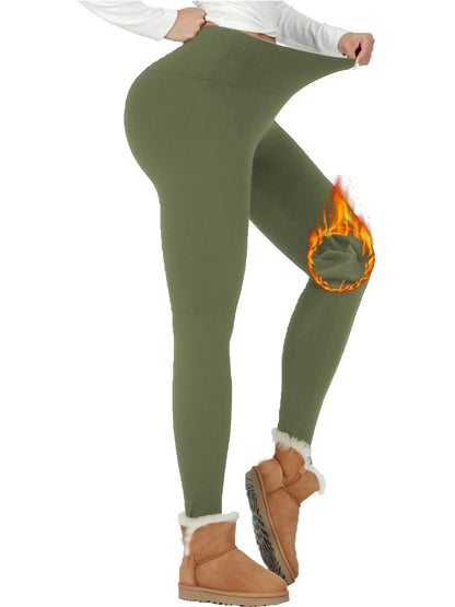 Thermal Fleece Leggings – High Waisted Warm Winter Workout Pants For Women - ZOOMNSTORE