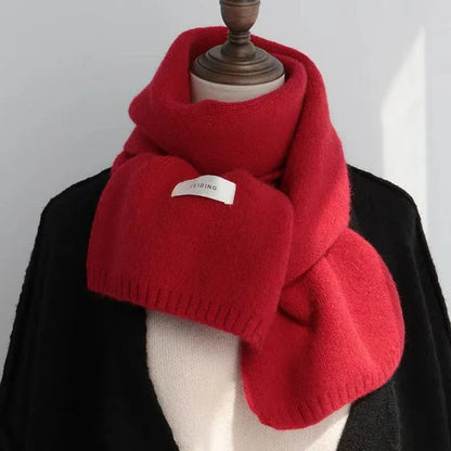 Unisex Winter Thermal Knitted Scarf - Warm Solid Color Neck Wrap - ZOOMNSTORE