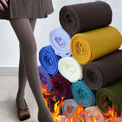 Thermal Leggings Women - High Waist Velvet Thick Winter Leggings | Cozy Slim Fit Pants - ZOOMNSTORE