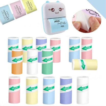 Mini Thermal Sticker Paper - 57mm Color Label Sheets for PeriPage PAPERANG Poooli Printers - ZOOMNSTORE
