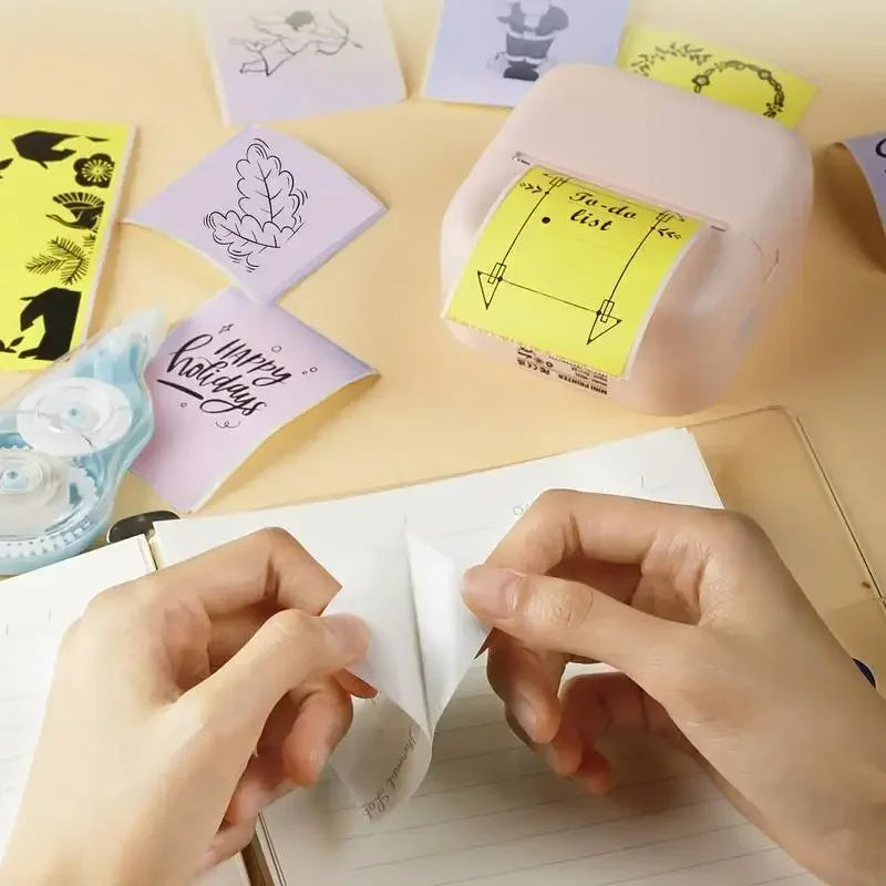 Mini Thermal Sticker Paper - 57mm Color Label Sheets for PeriPage PAPERANG Poooli Printers - ZOOMNSTORE