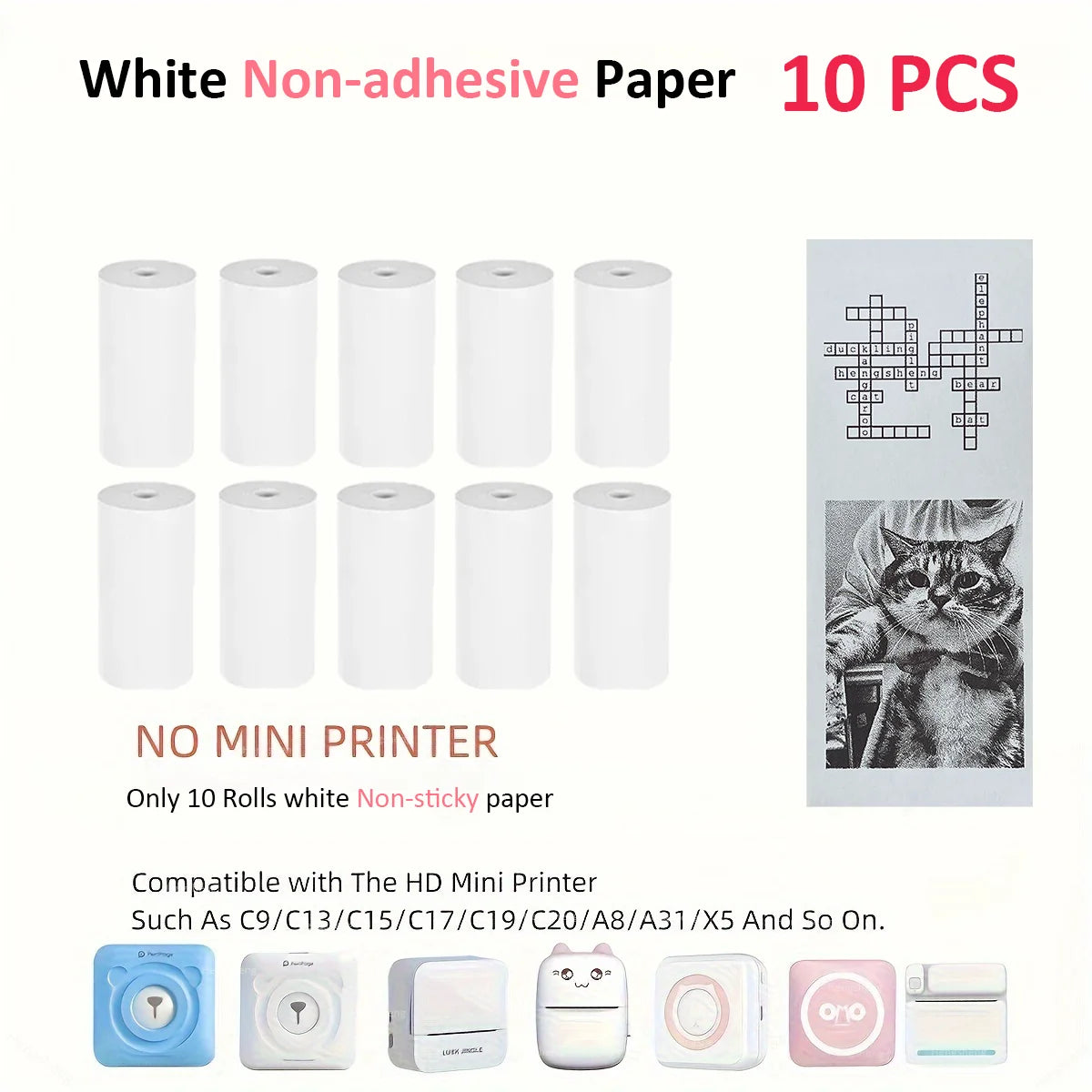Mini Thermal Sticker Paper - 57mm Color Label Sheets for PeriPage PAPERANG Poooli Printers - ZOOMNSTORE
