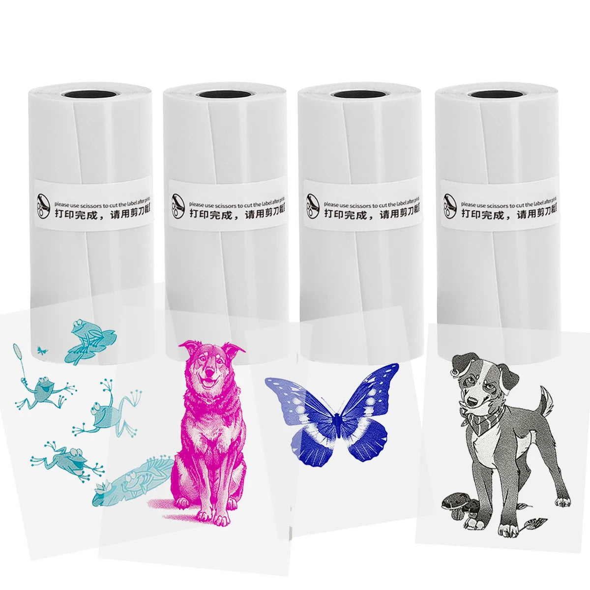 Transparent Self-Adhesive Thermal Paper - 57x25mm for Micro Thermal Printers - ZOOMNSTORE