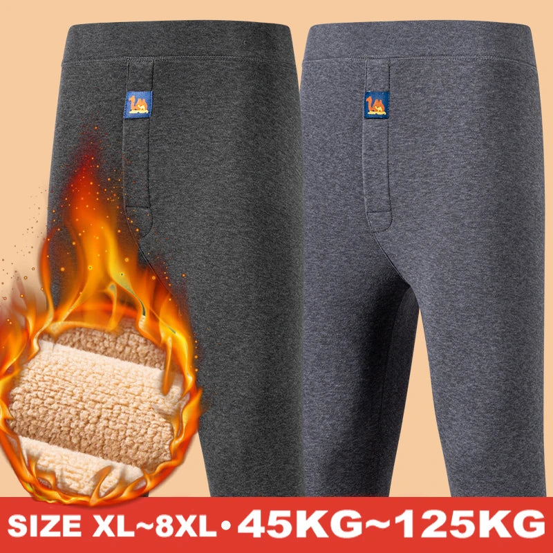 Thermal Underwear Men's Winter Clothes Fleece Keep Warm Pants Soft comfortable Underpants Sleepwear Breathable Thermo Leggings - ZOOMNSTORE