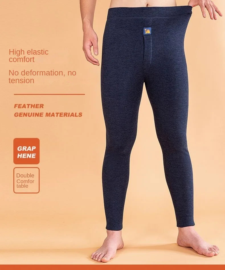 Thermal Underwear Men's Winter Clothes Fleece Keep Warm Pants Soft comfortable Underpants Sleepwear Breathable Thermo Leggings - ZOOMNSTORE