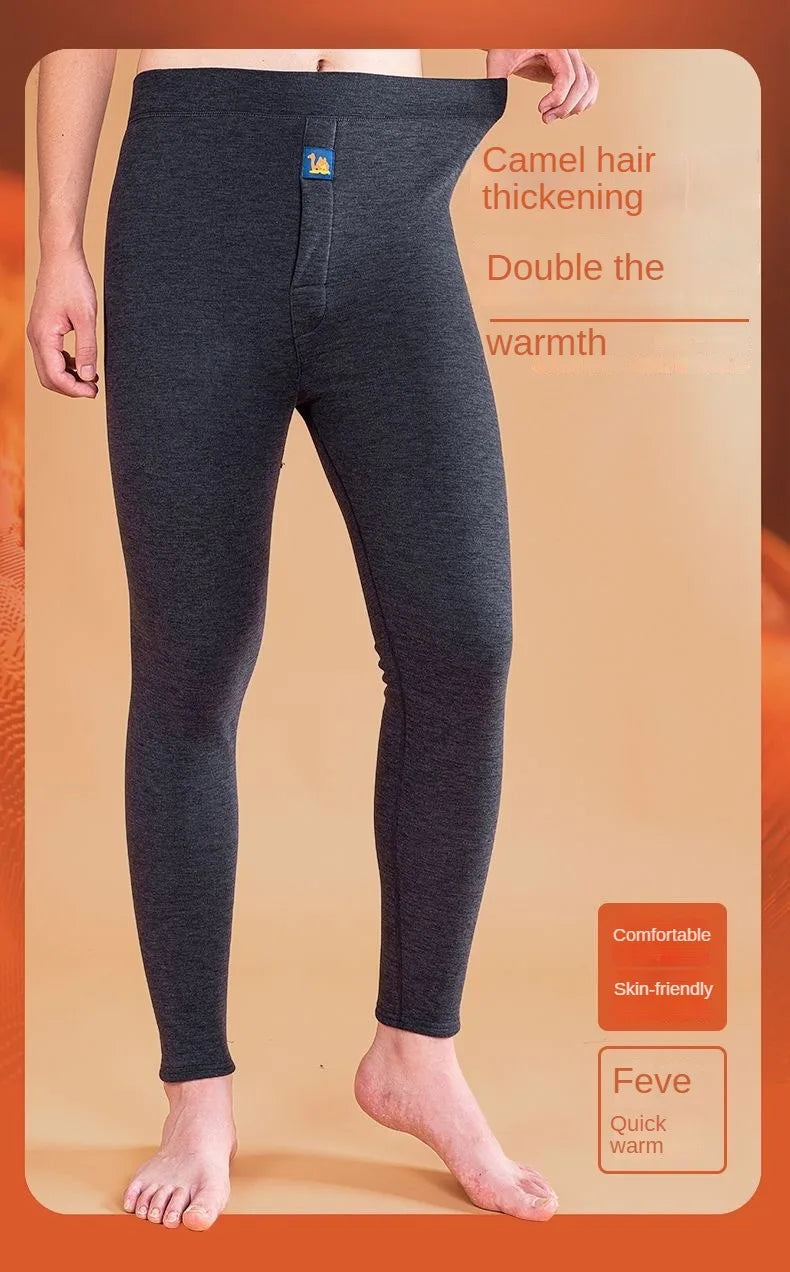 Thermal Underwear Men's Winter Clothes Fleece Keep Warm Pants Soft comfortable Underpants Sleepwear Breathable Thermo Leggings - ZOOMNSTORE
