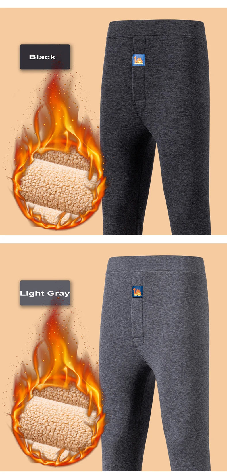 Thermal Underwear Men's Winter Clothes Fleece Keep Warm Pants Soft comfortable Underpants Sleepwear Breathable Thermo Leggings - ZOOMNSTORE