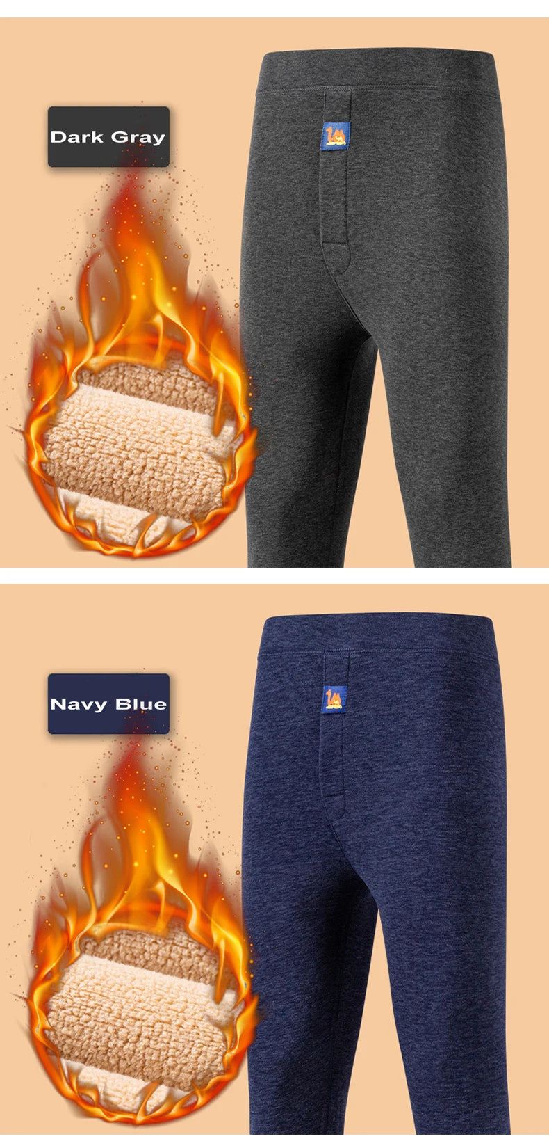 Thermal Underwear Men's Winter Clothes Fleece Keep Warm Pants Soft comfortable Underpants Sleepwear Breathable Thermo Leggings - ZOOMNSTORE