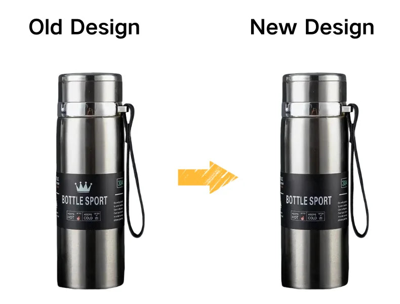 Thermal Water Bottle – 1 Liter Stainless Steel Flask With Double Wall Insulation - ZOOMNSTORE