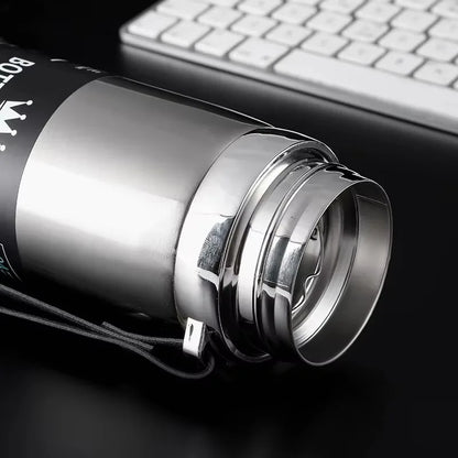 Thermal Water Bottle – 1 Liter Stainless Steel Flask With Double Wall Insulation - ZOOMNSTORE