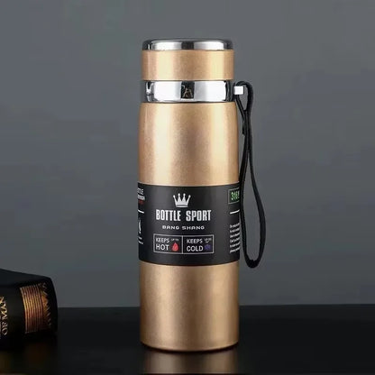 Thermal Water Bottle – 1 Liter Stainless Steel Flask With Double Wall Insulation - ZOOMNSTORE