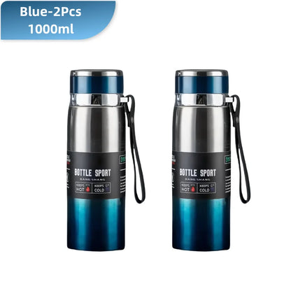 Thermal Water Bottle – 1 Liter Stainless Steel Flask With Double Wall Insulation - ZOOMNSTORE
