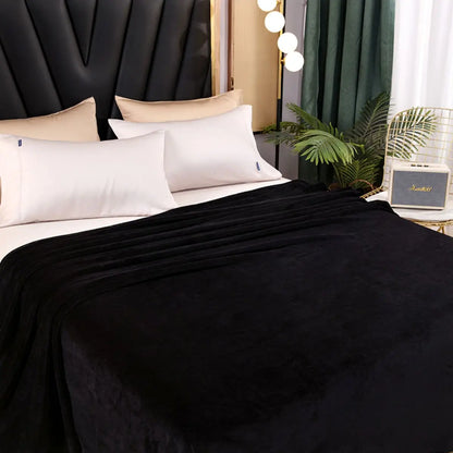 Solid Color Fleece Blanket - All Seasons Machine Washable - ZOOMNSTORE