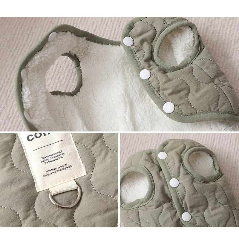 Thick Fleece Dog Coat - Warm Jacket for Small Medium Dogs - ZOOMNSTORE