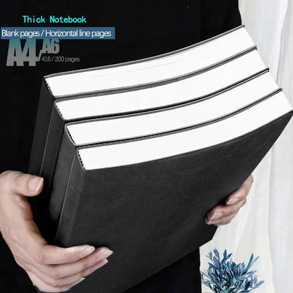 Thick Leather A4A6 Notebook - Ultra-Thick Diary with LinesBlank Pages 416200 Pages - ZOOMNSTORE
