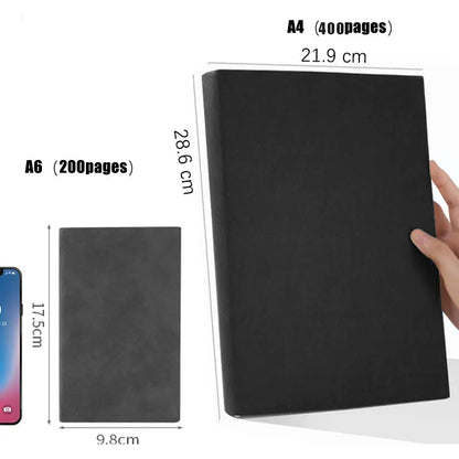 Thick Leather A4A6 Notebook - Ultra-Thick Diary with LinesBlank Pages 416200 Pages - ZOOMNSTORE