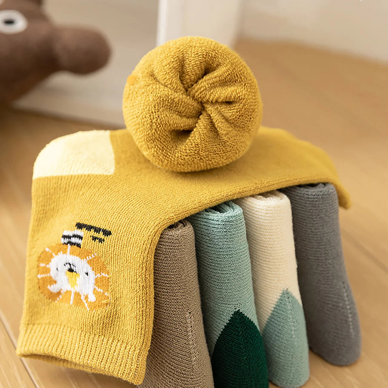 Thick Warm Floor Socks For Kids Plush Loop Mid Tube Socks Winter Boy Long Sock Children Thermal Footwear Cute Cartoon Baby Socks - ZOOMNSTORE