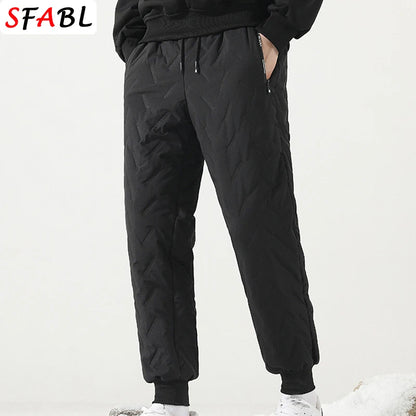 Thicken Warm Winter Pants for Men Sweatpants Casual Thicken Joggers Pants Male Thermal Trousers Black Gray Pants Men Windbreak - ZOOMNSTORE
