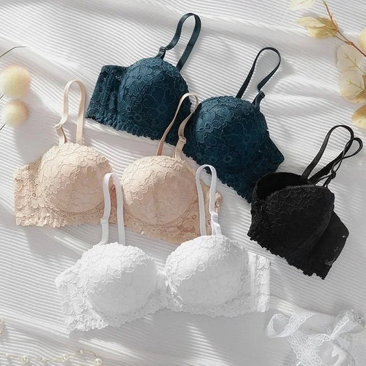 Thickened A Cup Bra - Womens Steel Ring Bralette for Small Breasts - ZOOMNSTORE