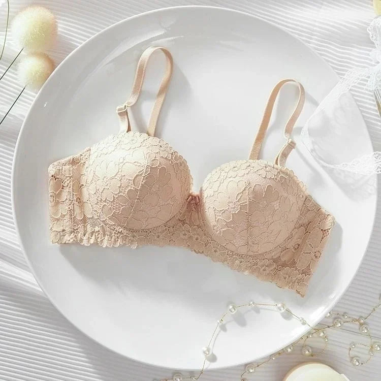 Thickened A Cup Bra - Womens Steel Ring Bralette for Small Breasts - ZOOMNSTORE