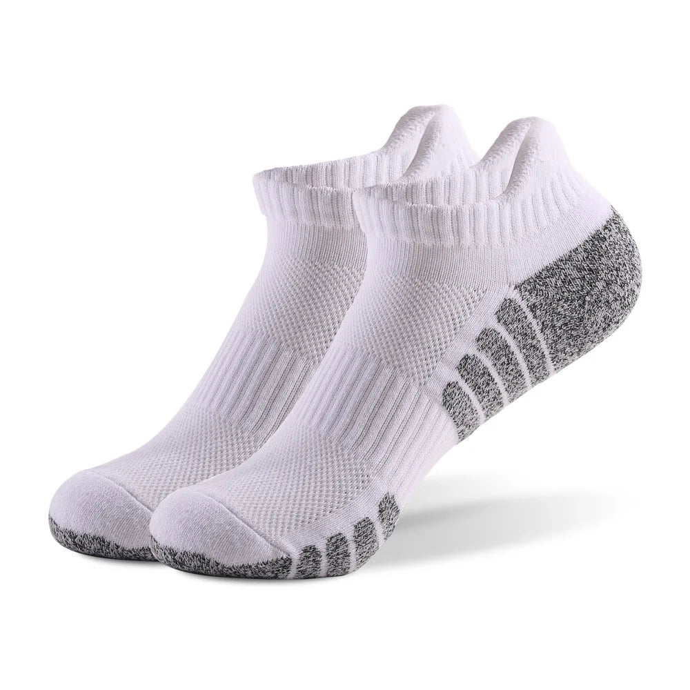 Thickened Non-Slip Running Socks - Breathable Low Cut Sports Socks for Men  Women 3 Pairs - ZOOMNSTORE
