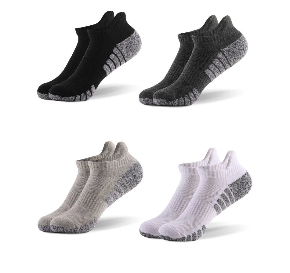 Thickened Non-Slip Running Socks - Breathable Low Cut Sports Socks for Men  Women 3 Pairs - ZOOMNSTORE
