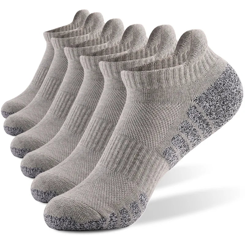 Thickened Non-Slip Running Socks - Breathable Low Cut Sports Socks for Men  Women 3 Pairs - ZOOMNSTORE
