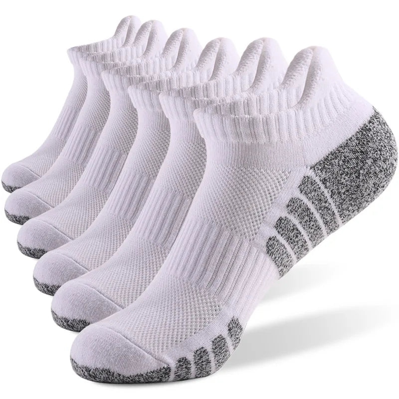 Thickened Running Socks – Breathable Mesh Boat Low Cut Socks for Men & Women - ZOOMNSTORE