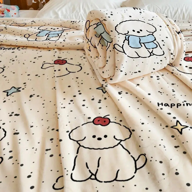 Capybara Print Blanket - Cute Thin Sofa Cover for Autumn  Winter Decor - ZOOMNSTORE