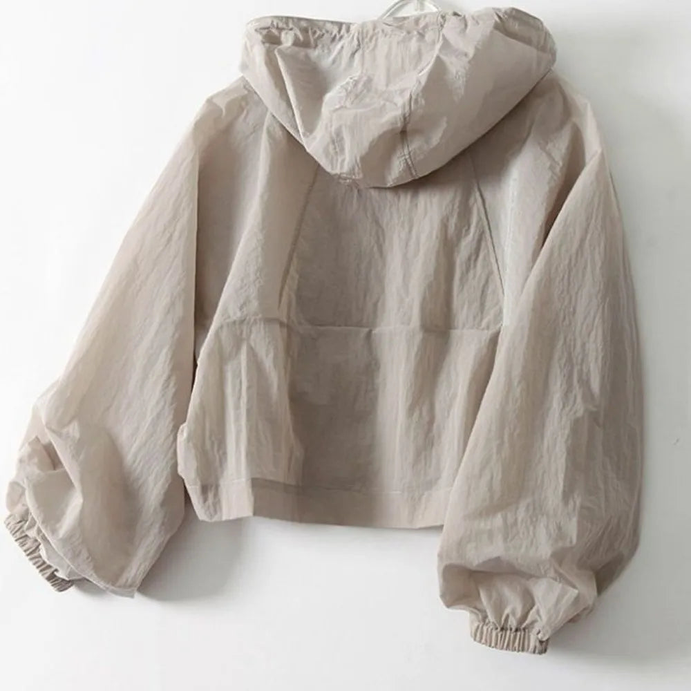 Womens UV Protection Long Sleeve Jacket - Lightweight Waterproof Outdoor Coat - ZOOMNSTORE