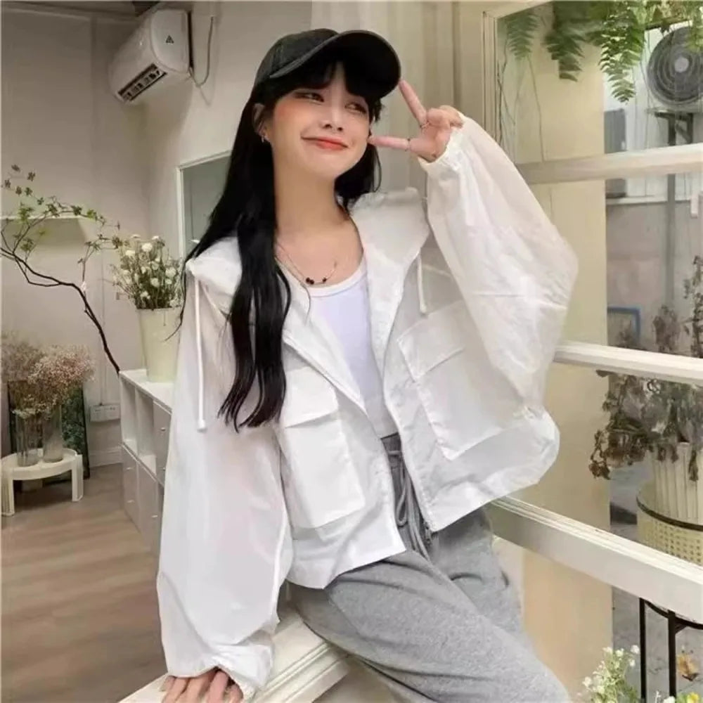 Womens UV Protection Long Sleeve Jacket - Lightweight Waterproof Outdoor Coat - ZOOMNSTORE