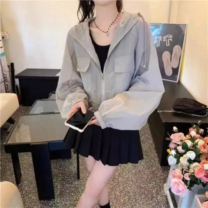 Womens UV Protection Long Sleeve Jacket - Lightweight Waterproof Outdoor Coat - ZOOMNSTORE