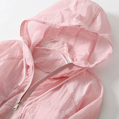 Womens UV Protection Long Sleeve Jacket - Lightweight Waterproof Outdoor Coat - ZOOMNSTORE