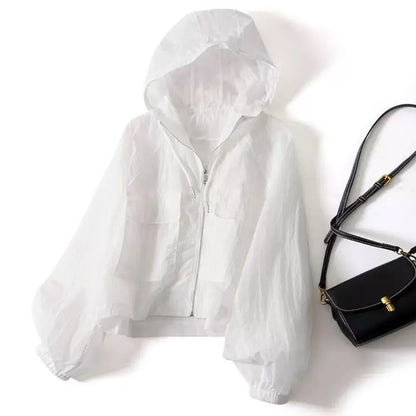 Womens UV Protection Long Sleeve Jacket - Lightweight Waterproof Outdoor Coat - ZOOMNSTORE