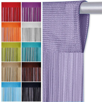 Thread Curtain Divider - 100CM x 200CM String Tassel Panel for Living Room Door Window - ZOOMNSTORE