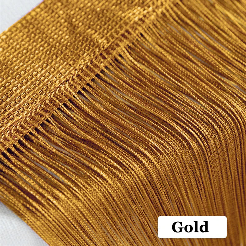 Thread Curtain Divider - 100CM x 200CM String Tassel Panel for Living Room Door Window - ZOOMNSTORE