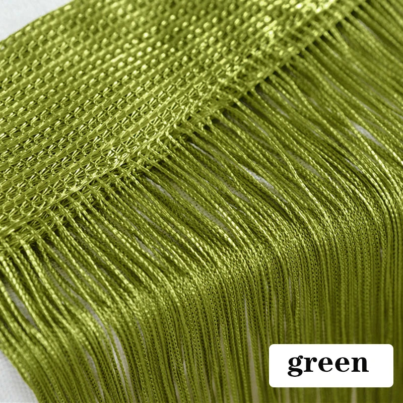 Thread Curtain Divider - 100CM x 200CM String Tassel Panel for Living Room Door Window - ZOOMNSTORE