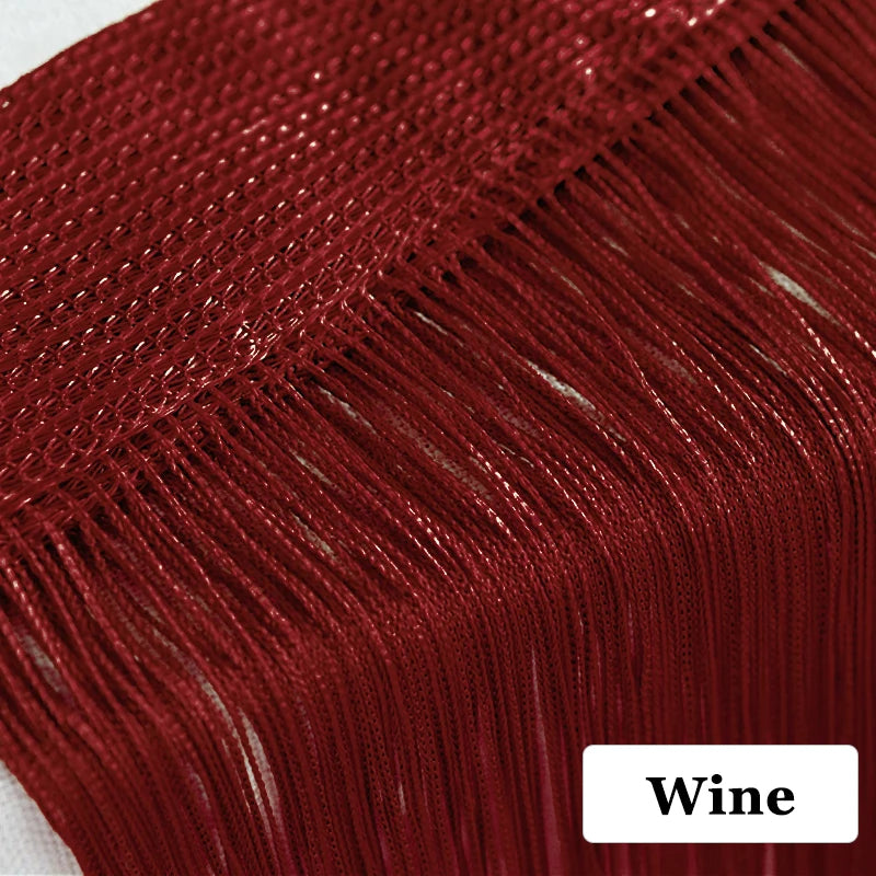 Thread Curtain Divider - 100CM x 200CM String Tassel Panel for Living Room Door Window - ZOOMNSTORE